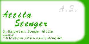 attila stenger business card